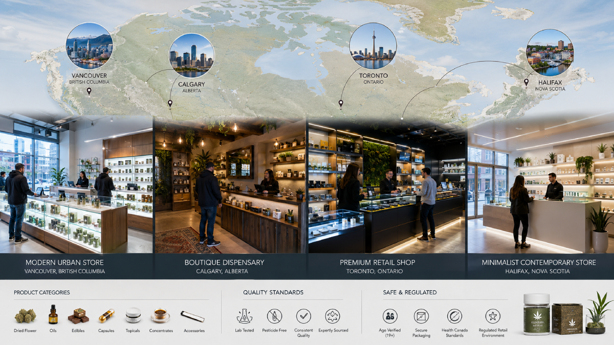 A Comparison of Cannabis Stores Across Canada
